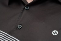 DP Orion Polo Shirt Black - Silver Close Up